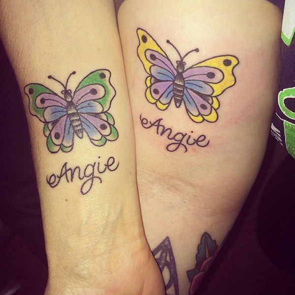 Mother daughter tattoos design, idea 19