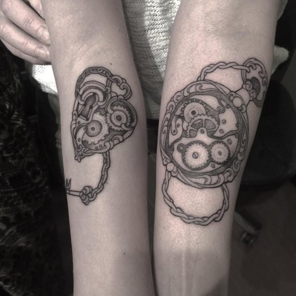 Mother daughter tattoos design, idea 22