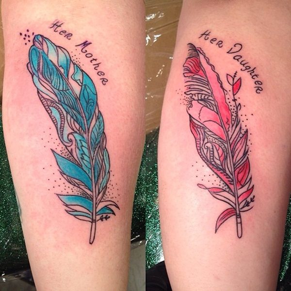 Mother daughter tattoos design, idea 24