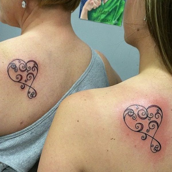 Mother daughter tattoos design, idea 26