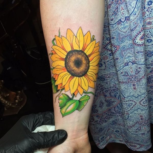 Sunflower tattoo design, idea 41