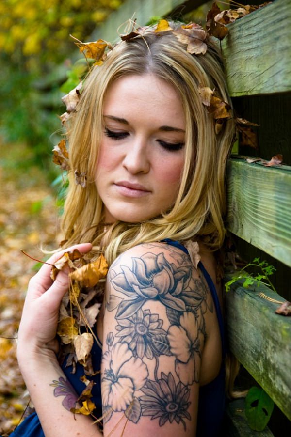 Sunflower tattoo design, idea 63