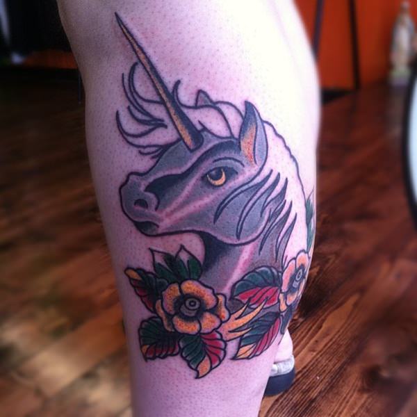 Unicorn tattoo design, idea 44