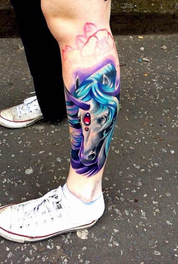 Unicorn tattoo design, idea 46
