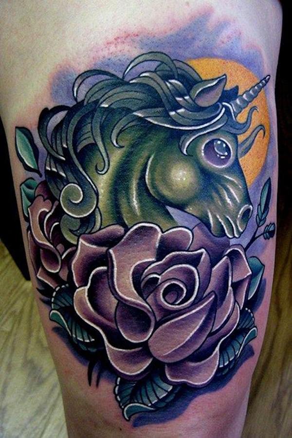 Unicorn tattoo design, idea 47