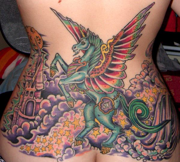 Unicorn tattoo design, idea 48