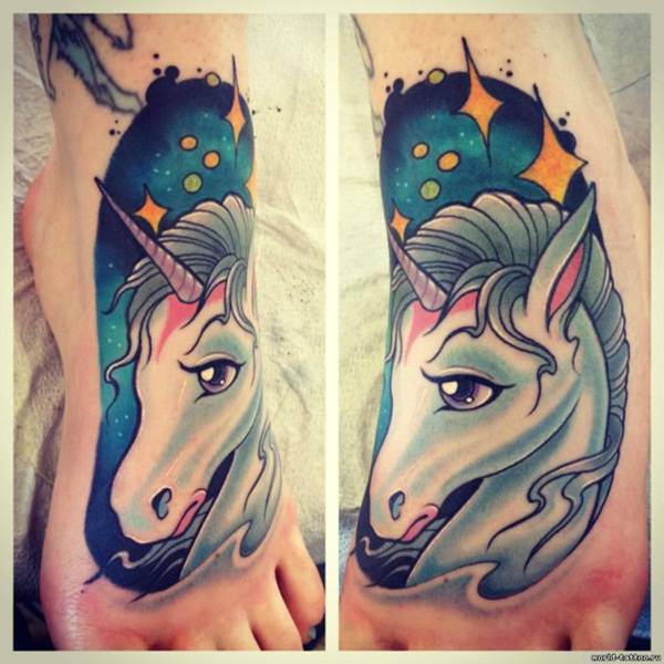 Unicorn tattoo design, idea 49