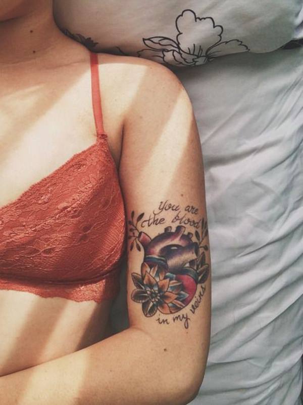 Heart tattoo design, idea 71