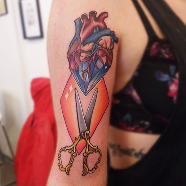 Heart tattoo design, idea 55