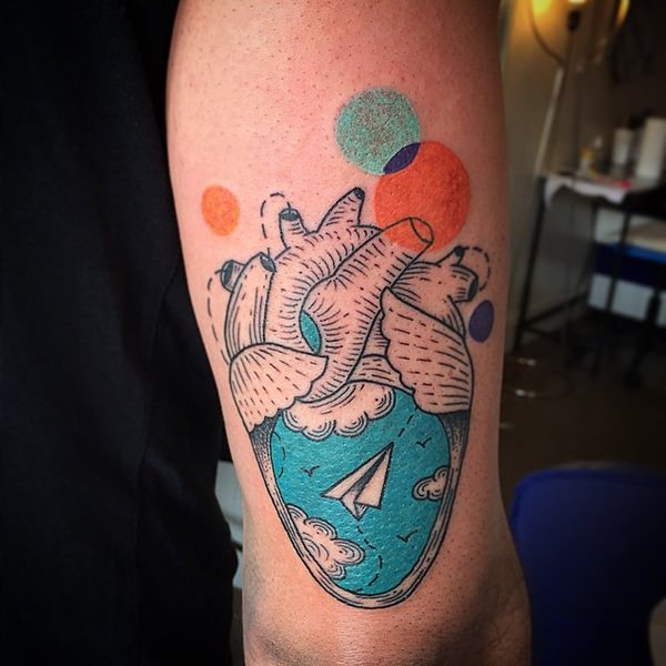 Heart tattoo design, idea 57