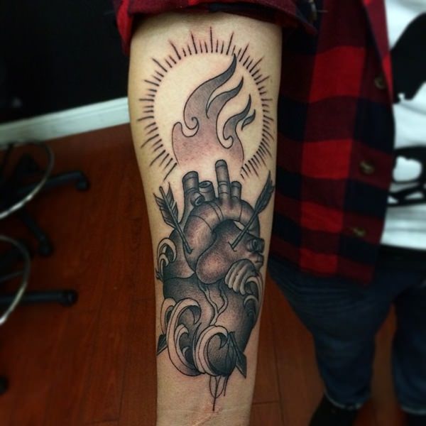 Heart tattoo design, idea 58