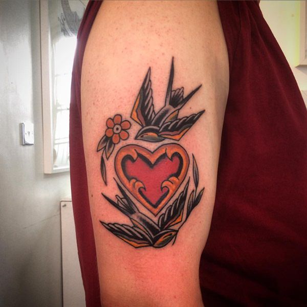 Heart tattoo design, idea 29