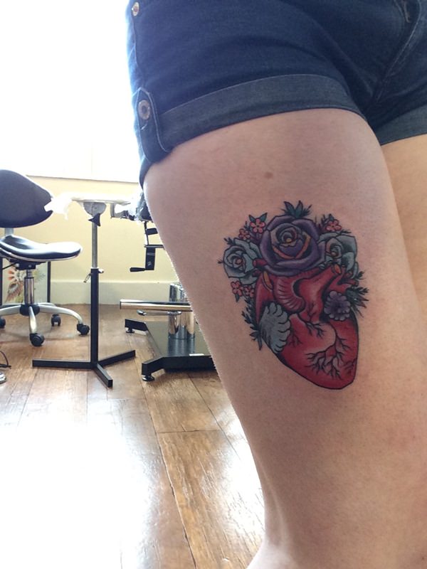 Heart tattoo design, idea 36
