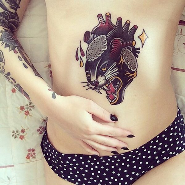 Heart tattoo design, idea 42