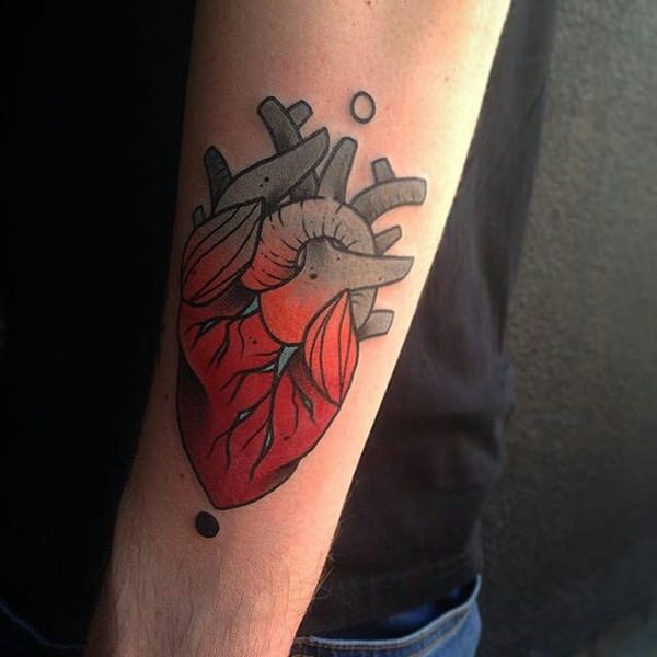 Heart tattoo design, idea 46