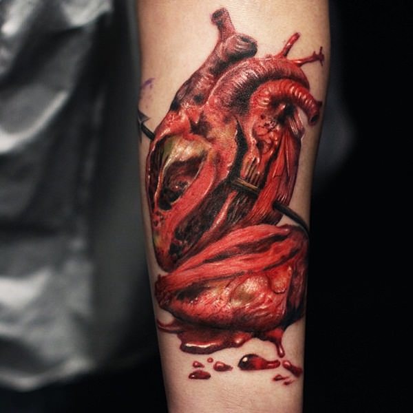 Heart tattoo design, idea 47