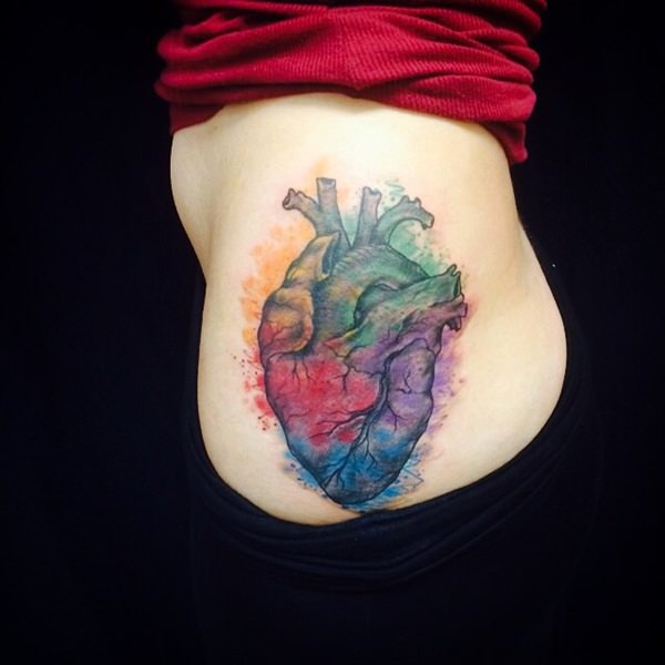 Heart tattoo design, idea 48