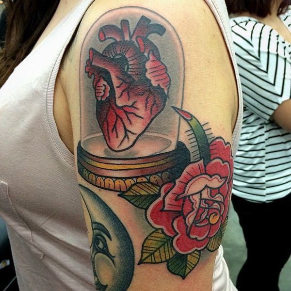 Heart tattoo design, idea 49