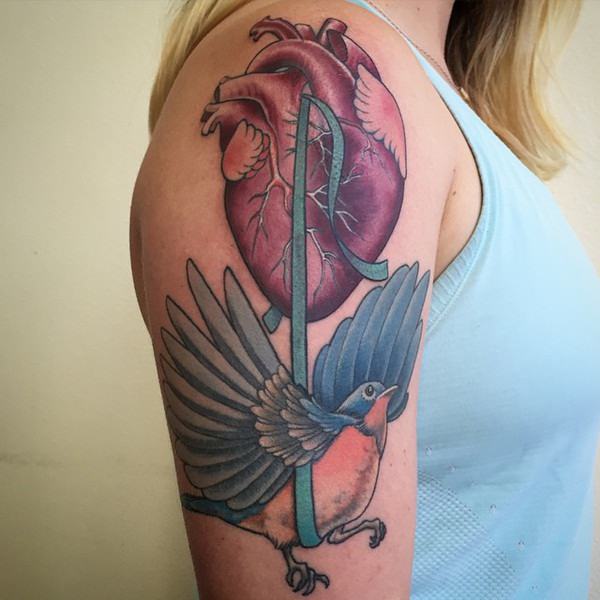 Heart tattoo design, idea 50