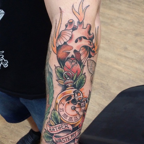 Heart tattoo design, idea 52