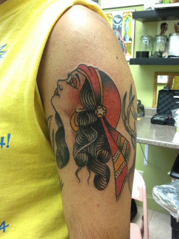 Gypsy tattoo design, idea 8