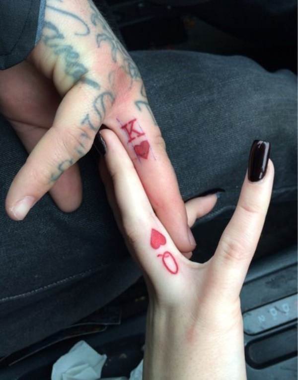 King and queen tattoos design, idea 12