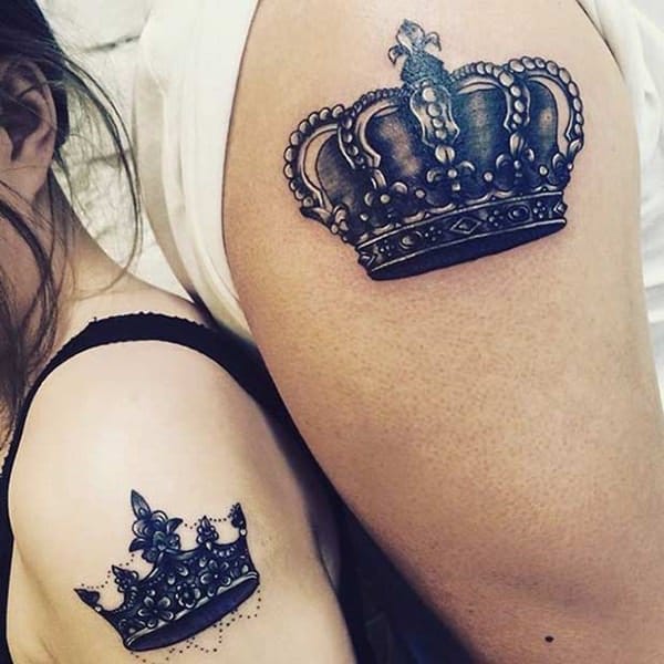 King and queen tattoos design, idea 26
