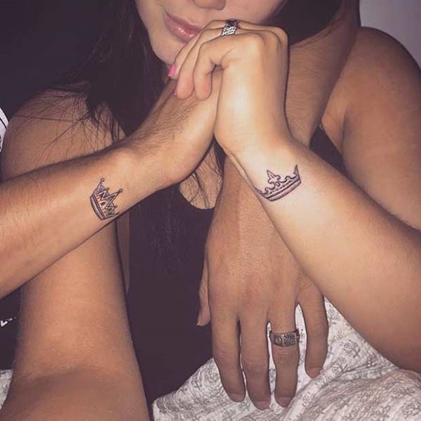 King and queen tattoos design, idea 30