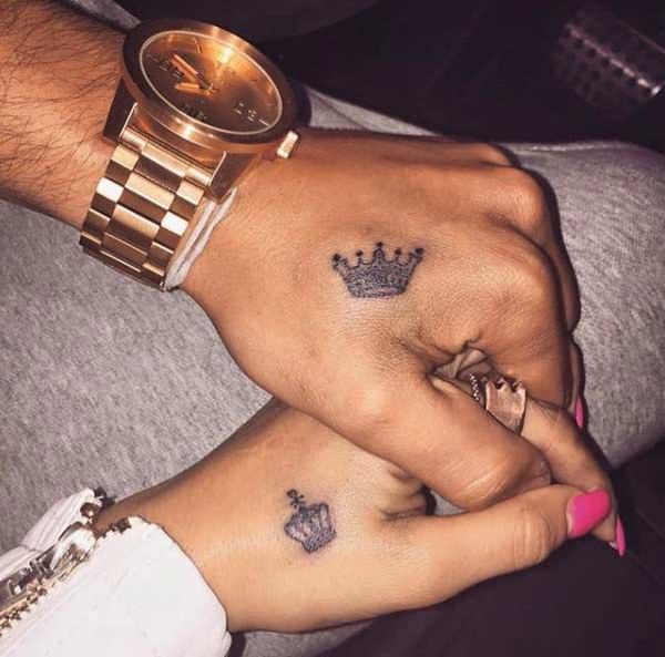 King and queen tattoos design, idea 40