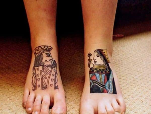 King and queen tattoos design, idea 11