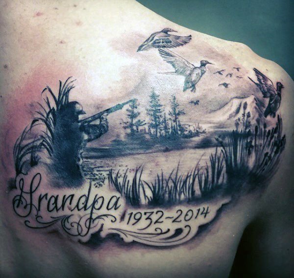 Hunting tattoos design, idea 18