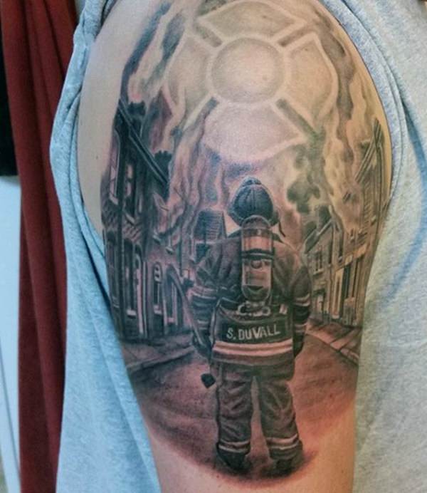 Firefighter tattoos design, idea 13