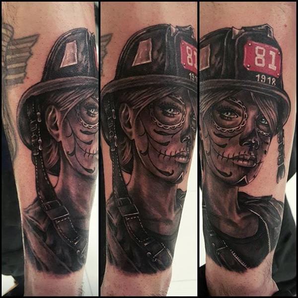 Firefighter tattoos design, idea 26