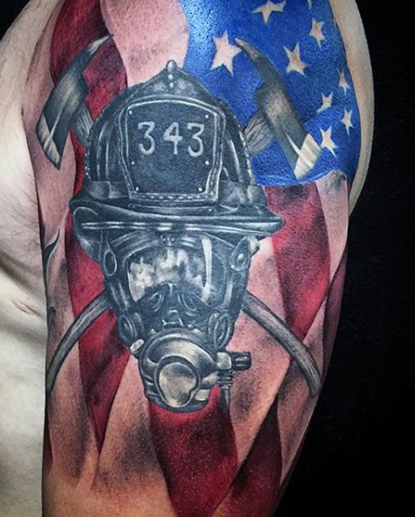 Firefighter tattoos design, idea 2