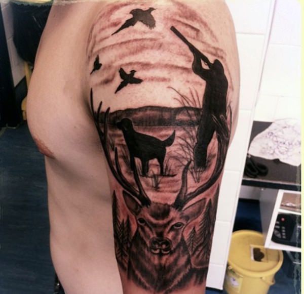 Hunting tattoos design, idea 25