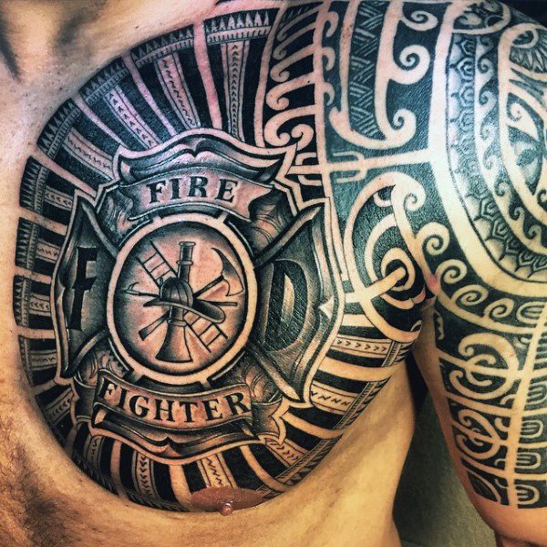 Firefighter tattoos design, idea 3