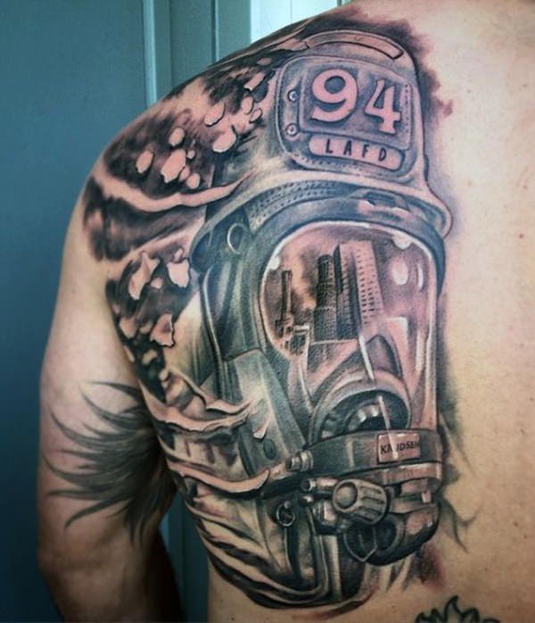 Firefighter tattoos design, idea 8