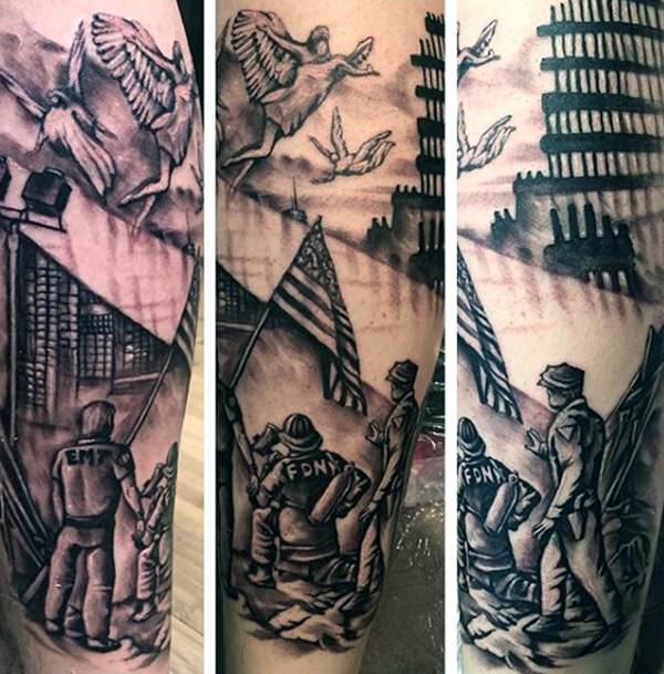 Firefighter tattoos design, idea 9