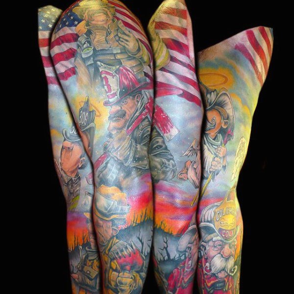 Firefighter tattoos design, idea 10