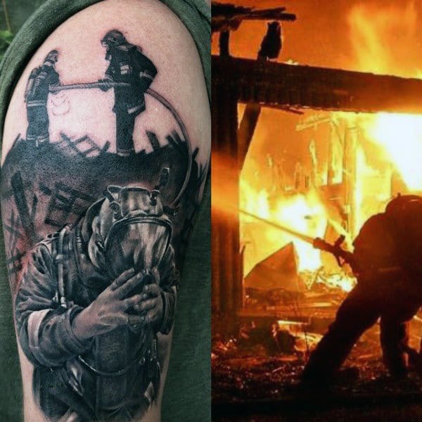 Firefighter tattoos design, idea 11