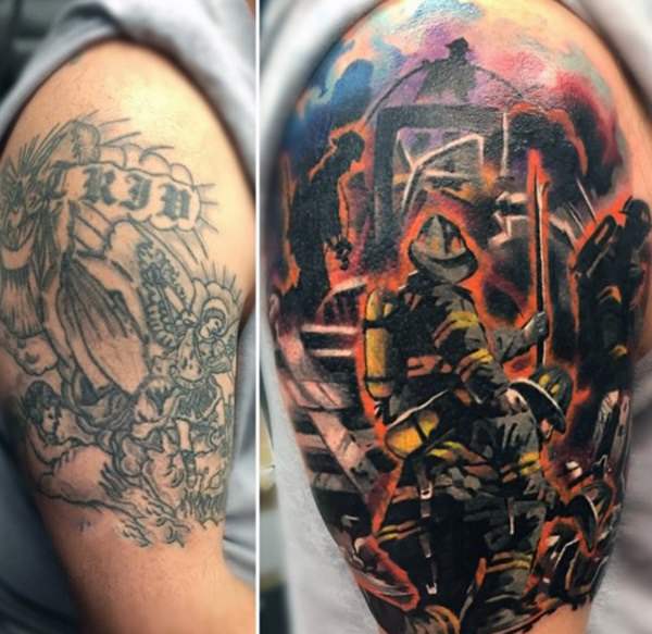 Firefighter tattoos design, idea 12