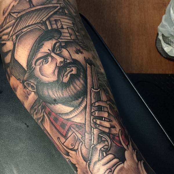 Hunting tattoos design, idea 36