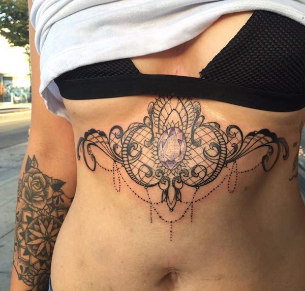Sternum tattoos design, idea 17