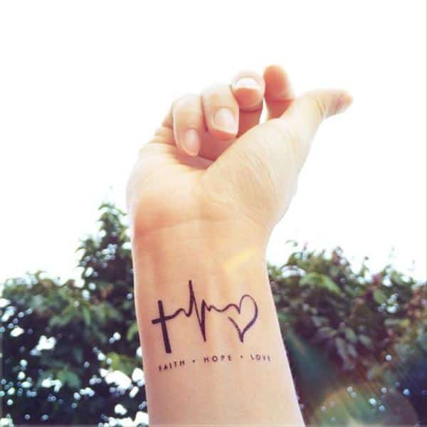 Heartbeat tattoos design, idea 5
