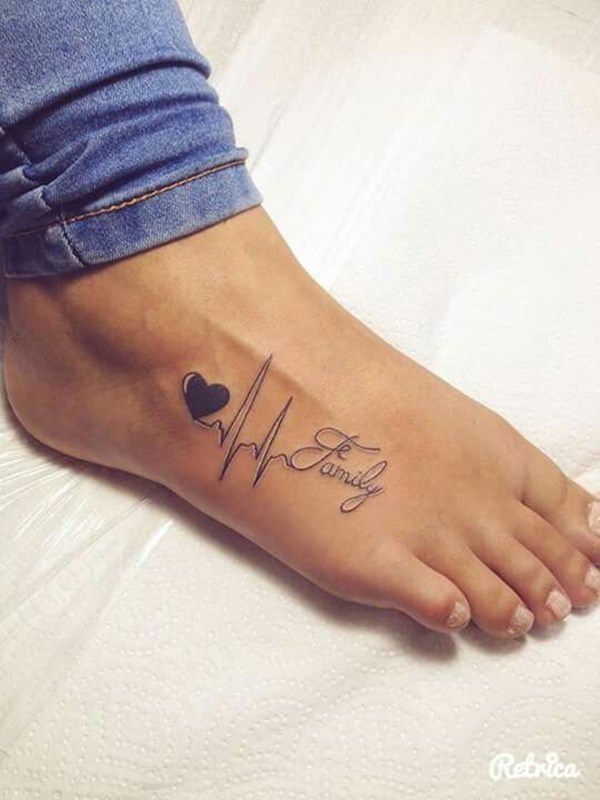 Heartbeat tattoos design, idea 9