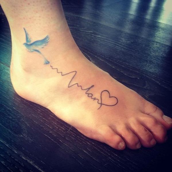 Heartbeat tattoos design, idea 10