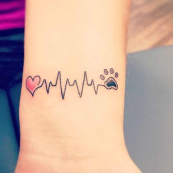 Heartbeat tattoos design, idea 11