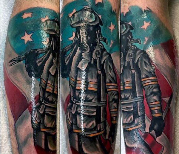Firefighter tattoos design, idea 16