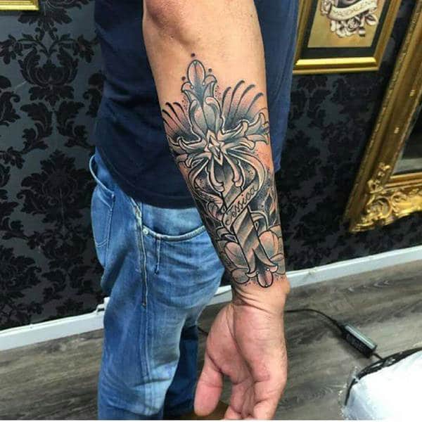 Cross tattoo design, idea 78