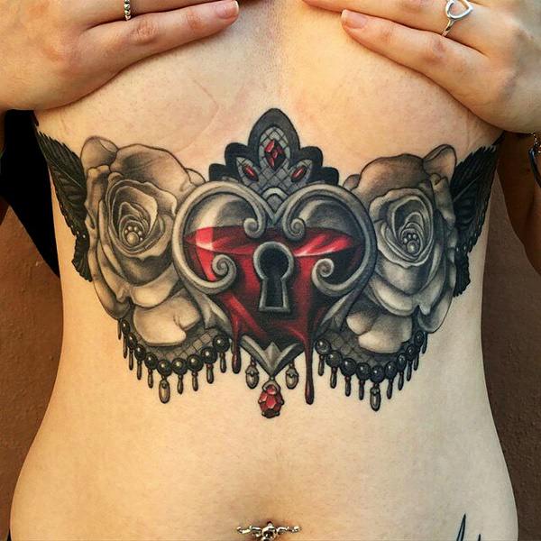 Sternum tattoos design, idea 2